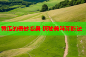 黄瓜的奇妙变身 探秘美味新吃法